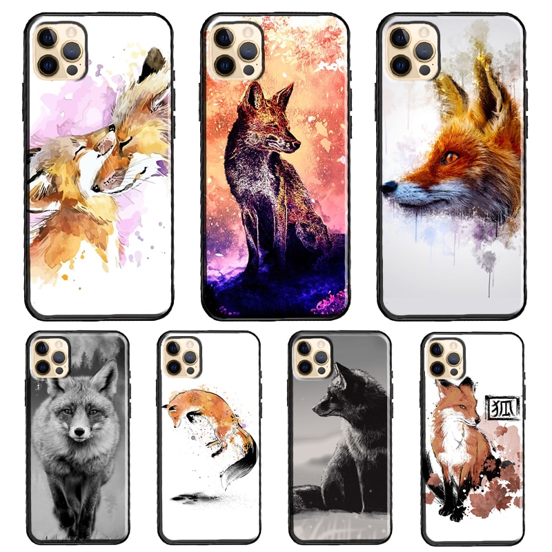 Funny Red Fox Animal Funda Case For iPhone X XR XS MAX 11 12 13 Pro Max Mini 6S 8 7 Plus SE 2020 Cover Shell
