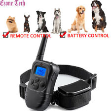 No Bark Dog Shock Training Collar Remote/Battery Control Waterproof Rechargeable